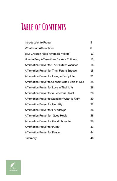 Affirmation Prayers for Your Child
